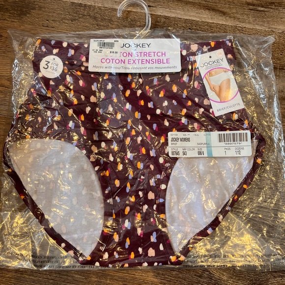 🌙 B118 Jockey Women's Patterned High-Waist Briefs - Picture 1 of 1